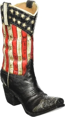 Patriotic Western Cowboy Boot Vase Decorative Home Decor Great for Events - Image 1 of 3