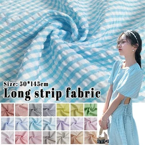 50*145cm Thin Seersucker Plaid Fabric for Dress Shirt Pants Tablecloth Sewing - Picture 1 of 33