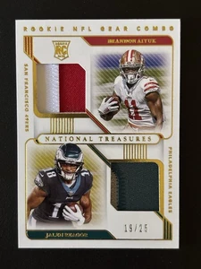 2020 National Treasures B. Aiyuk J. Reagor Rookie NFL Gear Combo Materials #/25 - Foto 1 di 11