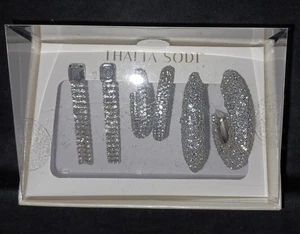 Thalia Sodi Earring Set Sparkly Beautiful Silver - Picture 1 of 1