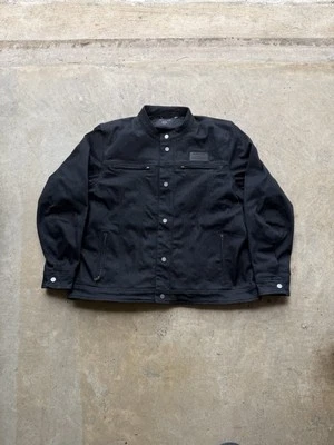 Harley Davidson Chisel 夹克男式 3XL 牛仔卡车司机骑行黑色 98118-23V — 第 1/4 张图片