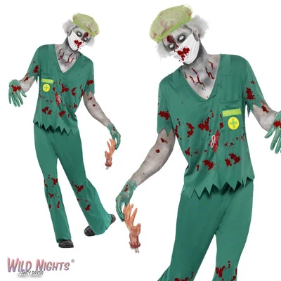 Halloween Mens Zombie Paramedic Doctor Costume - Image 1 of 2