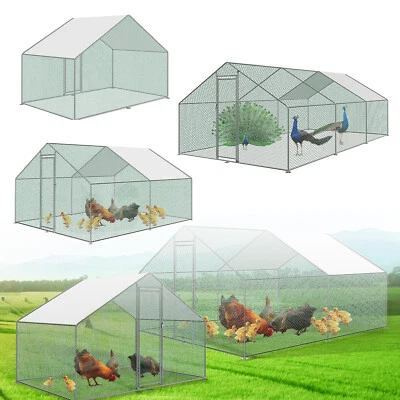 Hühnerstall Freilaufgehege Saustierkäfig Geflügelstall Außengehege mit PE TOP - Bild 1 von 4