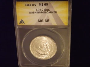 1952 50 C WASHINGTON CARVER ANACS MS 65 - Picture 1 of 2