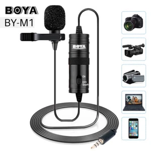 BOYA BY-M1DM 3.5mm Dual Head Lavalier Microphone for Canon Nikon Camera Phone - Picture 1 of 10