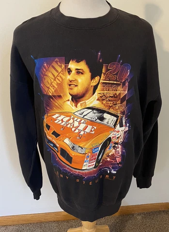Vintage NASCAR 2000 Tony Stewart Home Depot Crewneck Sweatshirt Sz XL Cover