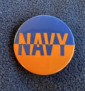 Vintage US Naval Academy 1-3/4"" MARINEBLAU Pinback Knopf - Bild 1 von 2