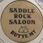 Vintage Saddle Rock Saloon Butte, MT Wooden Nickel - Token Montana Mont.