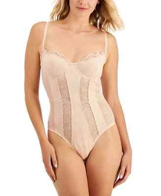 Body de copa de encaje liso para mujer INC International Concepts, rosa ballet, mediano Foto 1 de 2
