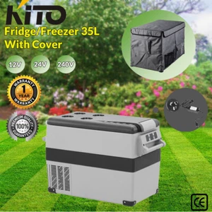 KITO 35L Portable Fridge Freezer With Cover Cooler Camping Car Boat Home Caravan - Picture 1 of 9