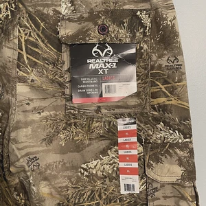 Realtree Max-1 XT Ladies Green Camo Cargo Hunting Pants Sz XL New With Tags - Picture 1 of 9
