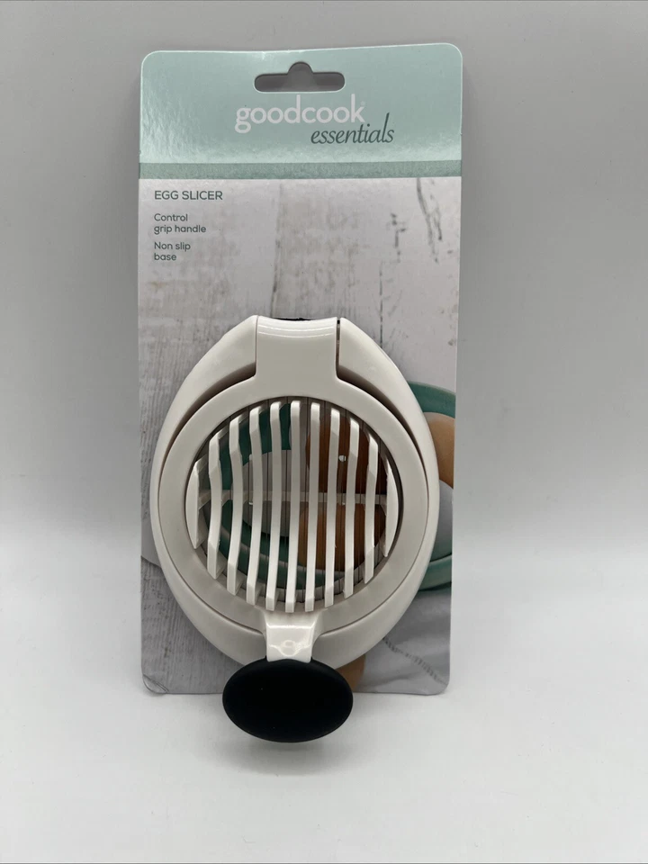 Fatiador de ovos GoodCook clássico fios de aço inoxidável cabo de controle branco antiderrapante - Imagem 1 de 4