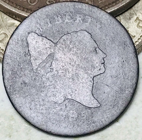 1795 Liberty Cap Half Cent 1/2c C5a R3 No Pole Plain Edge US Copper Coin CC12200 Cover