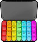 Weekly PillOrganizer 4Times aDay DailyPill Box 7Day LargeTravel PillCase with28