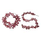 5.9ft Christmas Red bacca Garland Holly Garland Banister Autumn Garland