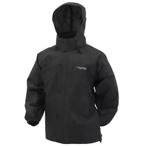 Frogg Toggs Pro Action Hooded Rain Jacket, Mens, Black, PA6312301LG - Picture 1 of 1