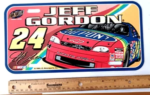 Vintage 1998 Jeff Gordon #24 Fan Fueler Dupont Nascar Plastic License Plate - Bild 1 von 2