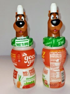 Good 2 Grow Scooby-Doo Juice Bottle Collectible Lot of 2 Bottles and Tops - Picture 1 of 7