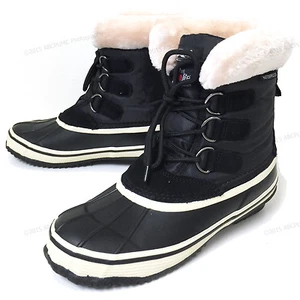 Women's Duck Boots Insulated Waterproof Shearling Hiking Winter Warm Snow Shoes - Picture 1 of 5