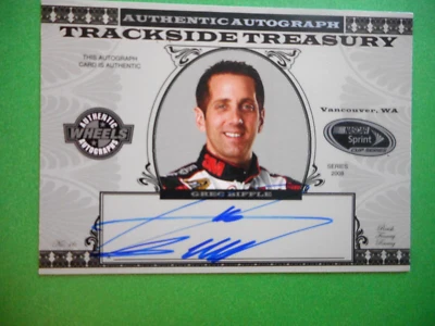 Greg Biffle 2008 Wheels TRACKSIDE TREASURY #16 Roush Fenway Ford Auto Card GB - Image 1 of 3