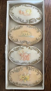 Vintage 1950s SweetHeart Decorative Soap Set Embossed Baby & Kitten Designs - Picture 1 of 4
