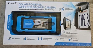 Type S Solar-Powered Wireless Backup Camera Adjustable Lens 6.8" Touchscreen - Picture 1 of 4