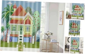 Kids Shower Curtain, Bluey Cartoon Bathroom Decor Blue 60"W x 72"L (Pack of 1) - Picture 1 of 8