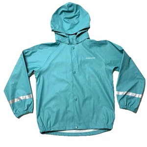 Didriksons 140 Blue Rain Coat Jacket Lightweight Kids 9-10 Windbreaker Youth - Picture 1 of 11