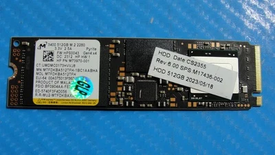 HP Firefly 14 G9 Micron 512GB NVMe SSD Solid State Drive MTFDKBA512TFH-1BC1AABHA - Image 1 of 2