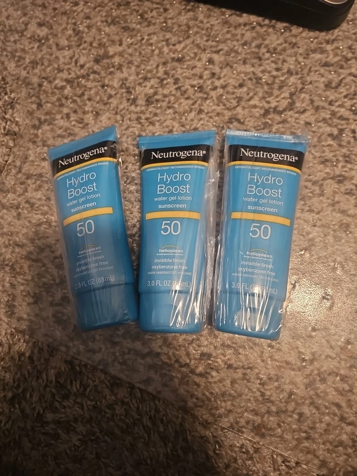 3X Neutrogena Hydro Boost Loción Gel Agua Protector Solar FPS 50 3 OZ -Exp:02-26+ Foto 1 de 1