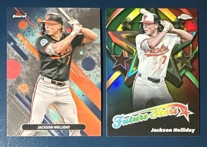 Jackson Holliday Lot (2) 2025 Topps Finest,  Chrome Future Stars Insert Orioles - Picture 1 of 2