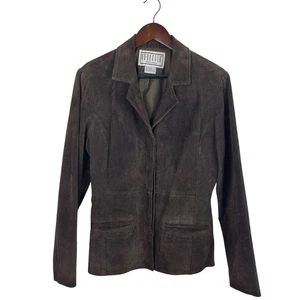 BB Dakota Vintage Size M Brown Suede Button Jacket Blazer Y2K Retro Fall Trend - Picture 1 of 9