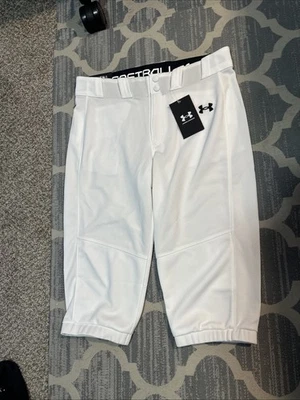 Under Armour Girls Softball Baseball Pants - White Youth  Large #1375667 - Image 1 of 4