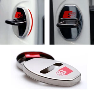 2Pcs S Line Car Door Lock Cover Alloy Buckle Badge Alloy Decals Fit All UK STOCK - Picture 1 of 7