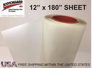 Paint Protection Film Clear Bra 3M Scotchgard Pro Series 12" x 180" Sheet - Picture 1 of 8