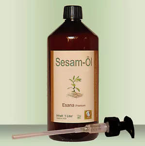 Sesamöl 1 Liter für Hautpflege Ayurveda Massage in Pharma-Qualität - Bild 1 von 1