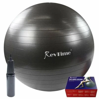 Pelota de Gimnasio Ultra Gruesa Anti-Ráfagas RevTime 65 cm con Bomba de Aire Ejercicio Gimnasio Pelota  Foto 1 de 3