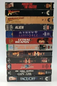 VHS Lot of 12 Action Movies!   ~  Indiana Jones, Mummy, Street Fighter, Con Air  - Picture 1 of 10