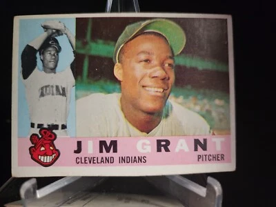 JIM GRANT 1960 Topps #14 CLEVELAND INDIANS MLB BASEBALL CARD EX - Image 1 of 2