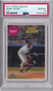 2011 Topps Lineage 3-D #T3D24 Derek Jeter Graded PSA 10 GEM MINT Low Pop 12 - Picture 1 of 2