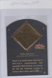 2002 FLEER FALL CLASSICS WILLIE MCCOVEY GIANTS HOF PLAQUE DIE CUT #D1986 - Picture 1 of 1