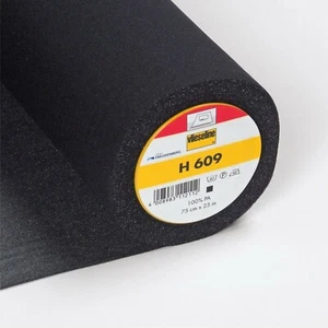 Vilene 609 Stretch Interfacing Iron On For Jersey 75cm Wide Black Per Half Metre - Picture 1 of 1