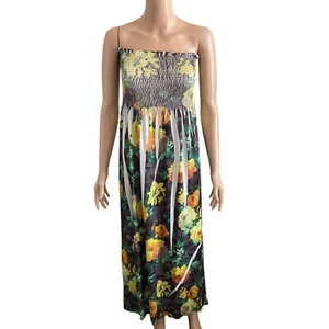 Just Love Maxi Sun Dress Womens Medium Multicolored Floral - Picture 1 of 16