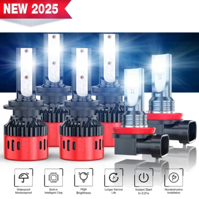 Combo de 6 faros LED de haz alto bajo + faros antiniebla + para BMW 535xi 2008-2008 Foto 1 de 4