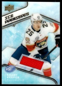 2019-20 Upper Deck Ice Premieres Jersey Relics Brady Keeper Florida Panthers