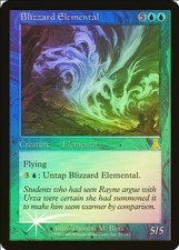 MTG - Urza's Destiny FOIL Blizzard Elemental!  Slightly Played!  FREE SHIPPING!