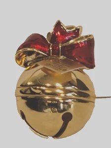 2008 Estee Lauder JINGLE BELLS Solid Perfume Compact Golden Christmas Bell - Picture 1 of 6
