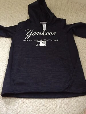 New York Yankees MLB Authentic Hooded Sweatshirt Size M 10-12 - Image 1 of 4