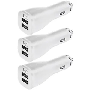 3-Pack OEM Dual USB Fast Car Charger for Samsung Galaxy S9 S10 Plus Note 9 10 20 - Picture 1 of 6