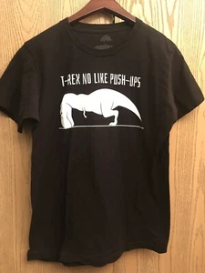T-REX NO LIKE PUSHUPS Maglietta Uomo 100% Cotone Grafica Umoristica 🦖 M - Foto 1 di 4